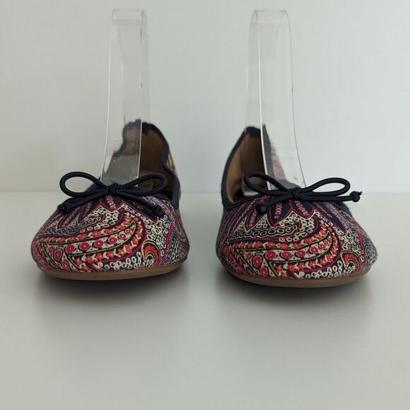 Talbots Paisley Multi Print Round Toe Ballet Flats Women's 7.5 - Picture 4 of 7